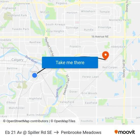 Eb 21 Av @ Spiller Rd SE to Penbrooke Meadows map