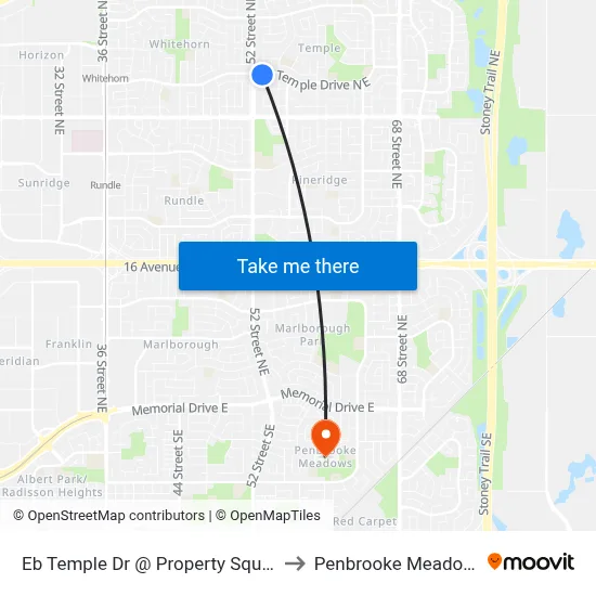 Eb Temple Dr @  Property Square to Penbrooke Meadows map