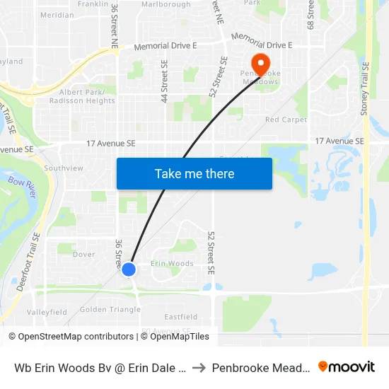 Wb Erin Woods Bv @ Erin Dale Cr SE to Penbrooke Meadows map