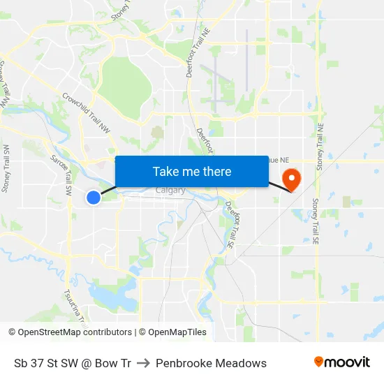 Sb 37 St SW @ Bow Tr to Penbrooke Meadows map