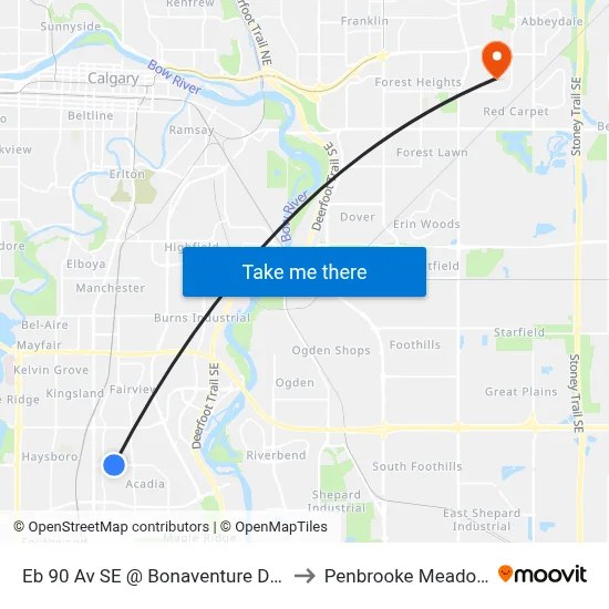 Eb 90 Av SE @ Bonaventure Dr SE to Penbrooke Meadows map