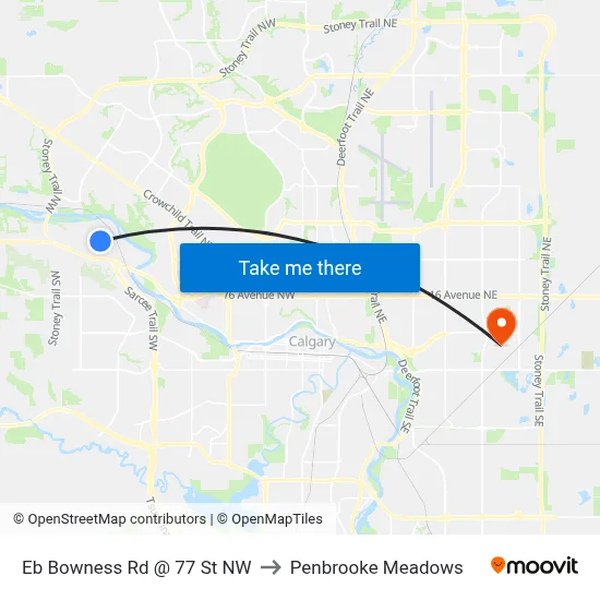 Eb Bowness Rd @ 77 St NW to Penbrooke Meadows map