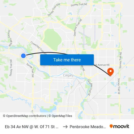 Eb 34 Av NW @ W. Of 71 St NW to Penbrooke Meadows map