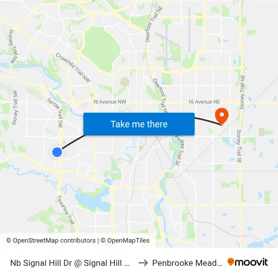 Nb Signal Hill Dr @ Signal Hill Wy SW to Penbrooke Meadows map