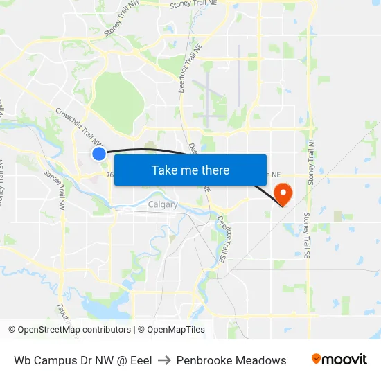 Wb Campus Dr NW @ Eeel to Penbrooke Meadows map