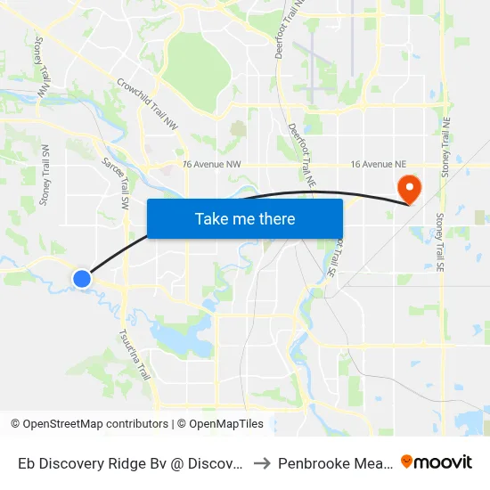 Eb Discovery Ridge Bv @ Discovery Dr SW to Penbrooke Meadows map
