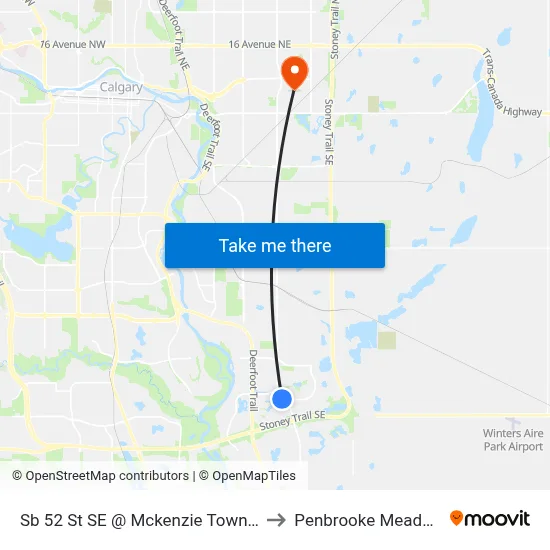 Sb 52 St SE @ Mckenzie Towne Dr to Penbrooke Meadows map