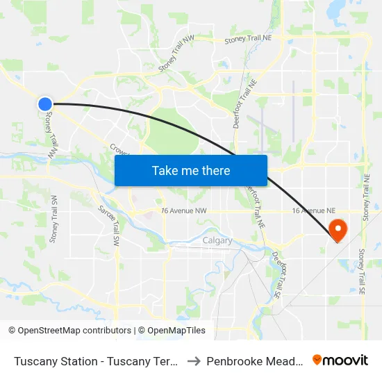 Tuscany Station - Tuscany Terminal to Penbrooke Meadows map