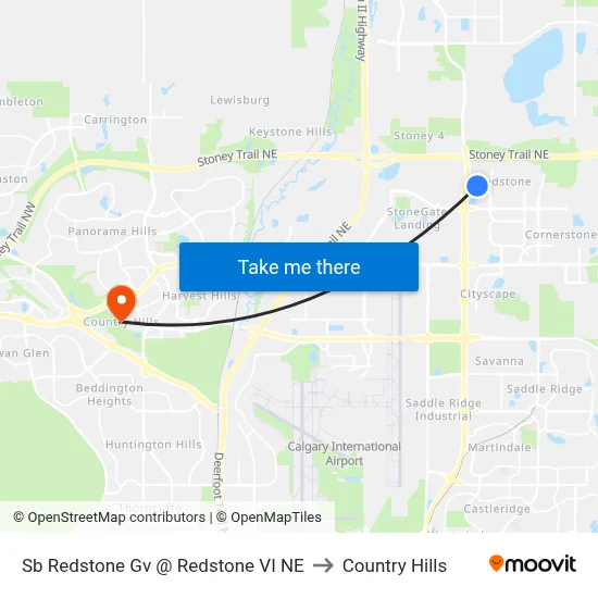 Sb Redstone Gv @ Redstone VI NE to Country Hills map