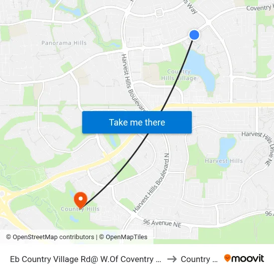 Eb  Country Village  Rd@ W.Of Coventry Hills Bv NE to Country Hills map