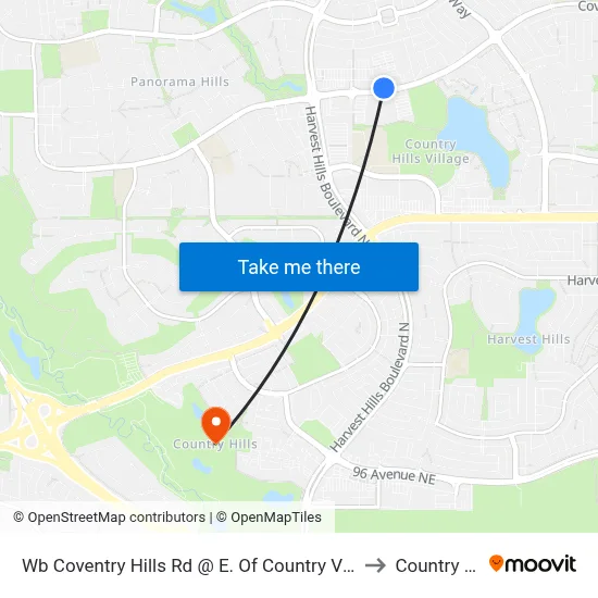 Wb Coventry Hills Rd @ E. Of Country Village Li NE to Country Hills map