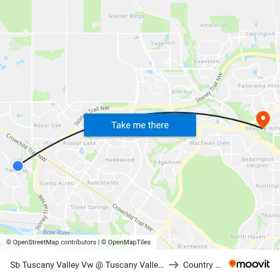 Sb Tuscany Valley Vw @ Tuscany  Valley Ga NW to Country Hills map