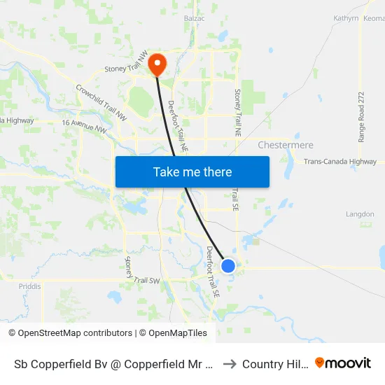 Sb Copperfield Bv @ Copperfield Mr SE to Country Hills map