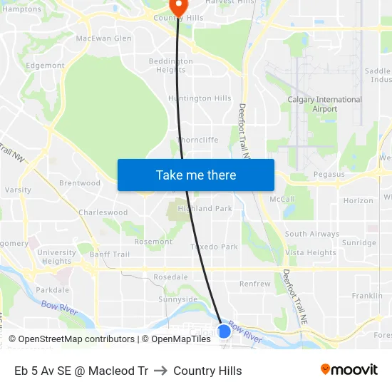 Eb 5 Av SE @ Macleod Tr to Country Hills map