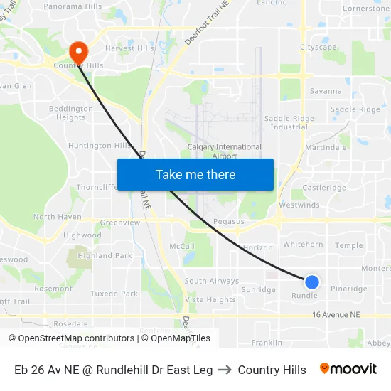 Eb 26 Av NE @ Rundlehill Dr East Leg to Country Hills map