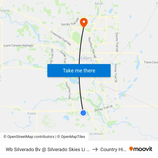 Wb Silverado Bv @ Silverado Skies Li SW to Country Hills map