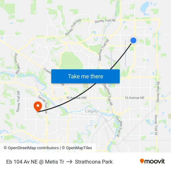 Eb 104 Av NE @ Metis Tr to Strathcona Park map