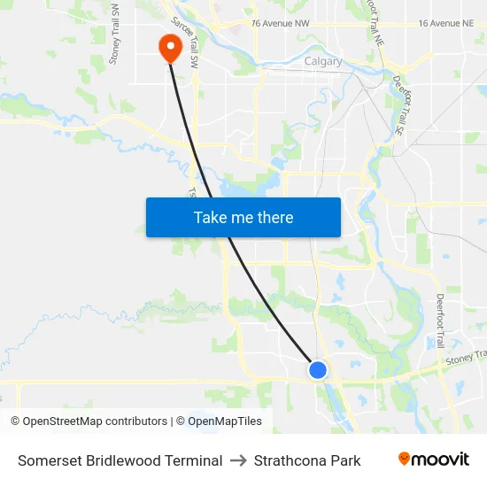 Somerset Bridlewood Terminal to Strathcona Park map