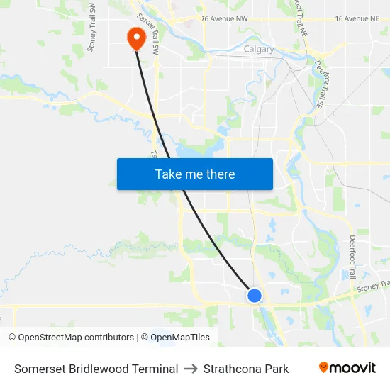 Somerset Bridlewood Terminal to Strathcona Park map