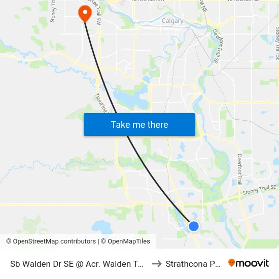 Sb Walden Dr SE @ Acr. Walden Tc SE to Strathcona Park map