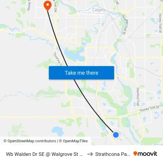 Wb Walden Dr SE @ Walgrove St SE to Strathcona Park map