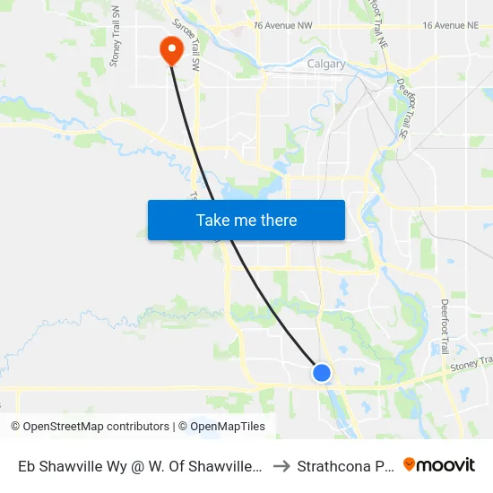 Eb Shawville Wy @ W. Of Shawville Li SE to Strathcona Park map