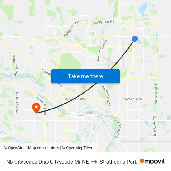 Nb Cityscape Dr@ Cityscape Mr NE to Strathcona Park map