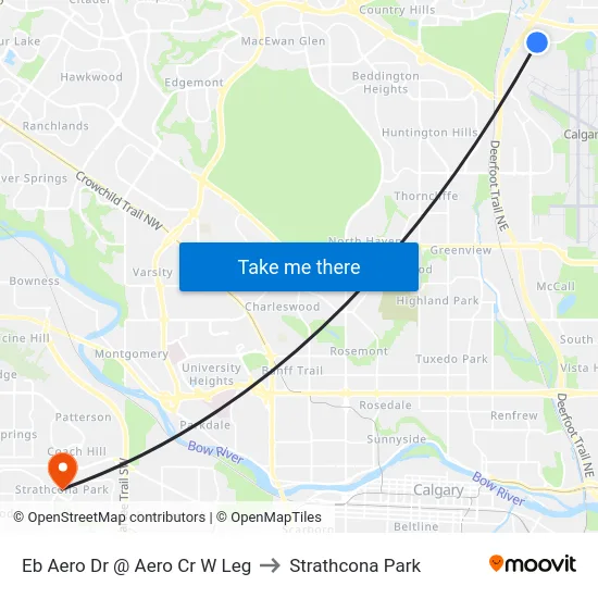 Eb Aero Dr @ Aero Cr W  Leg to Strathcona Park map