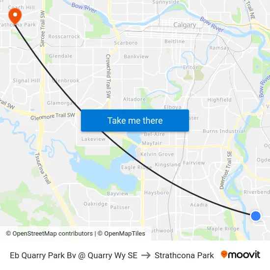 Eb Quarry Park Bv @ Quarry Wy SE to Strathcona Park map