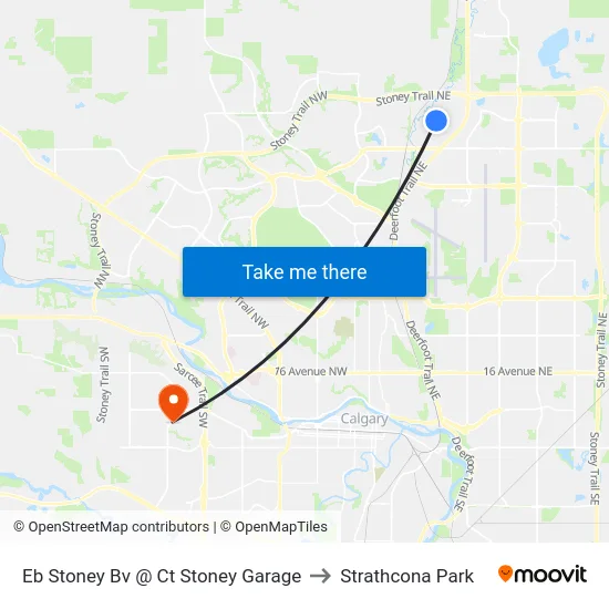 Eb Stoney Bv @ Ct Stoney Garage to Strathcona Park map