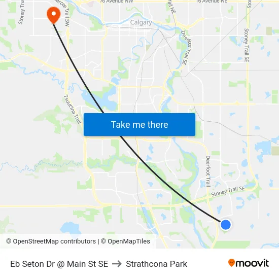 Eb Seton Dr @ Main St SE to Strathcona Park map