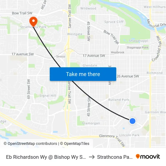Eb Richardson Wy @ Bishop Wy SW to Strathcona Park map