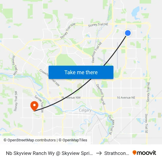 Nb Skyview Ranch Wy @ Skyview Springs Mr South NE to Strathcona Park map