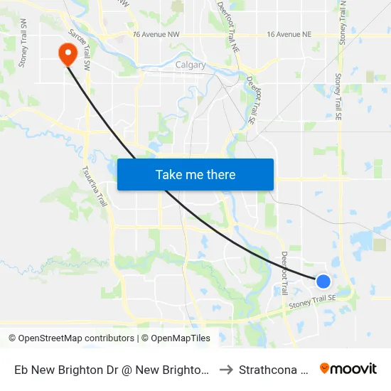 Eb New Brighton Dr @ New Brighton Pa SE to Strathcona Park map