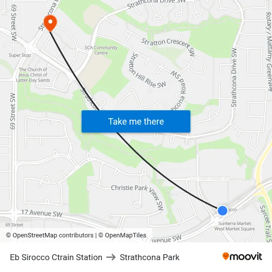 Eb Sirocco Ctrain Station to Strathcona Park map