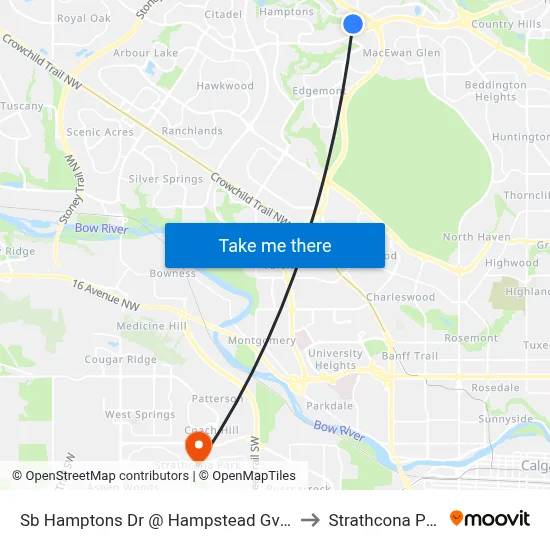 Sb Hamptons Dr @ Hampstead Gv NW to Strathcona Park map