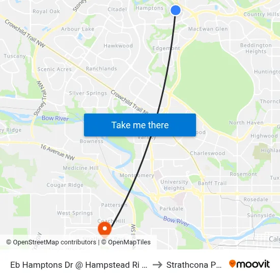 Eb Hamptons Dr @ Hampstead Ri NW to Strathcona Park map