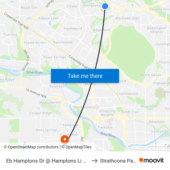Eb Hamptons Dr @ Hamptons Li NW to Strathcona Park map