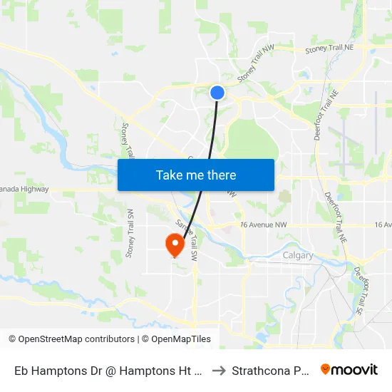 Eb Hamptons Dr @ Hamptons Ht NW to Strathcona Park map