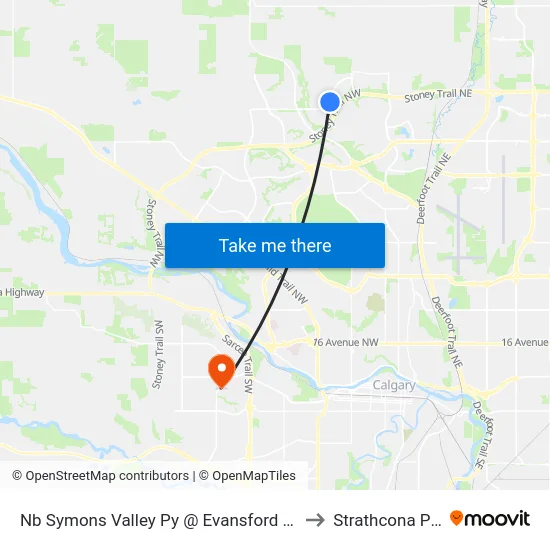Nb Symons Valley Py @ Evansford Cl NW to Strathcona Park map