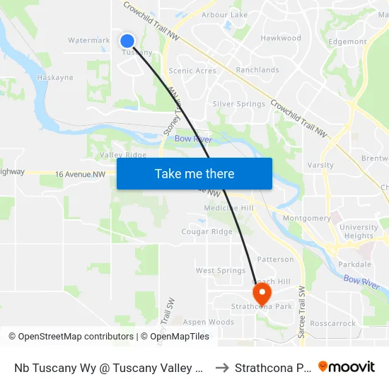 Nb Tuscany  Wy @ Tuscany Valley Ht NW to Strathcona Park map