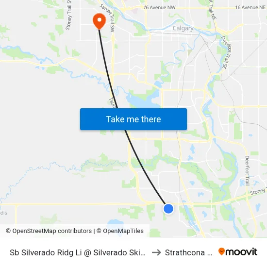 Sb Silverado Ridg Li @ Silverado Skies Dr SW to Strathcona Park map