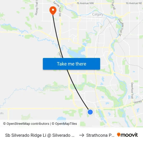 Sb Silverado Ridge Li @ Silverado Bv SW to Strathcona Park map