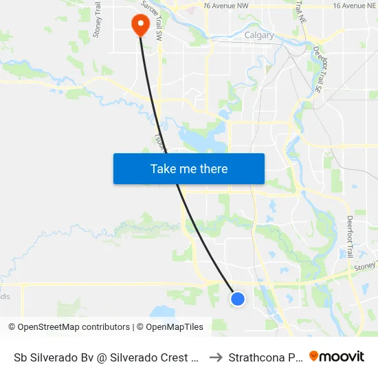 Sb Silverado Bv @ Silverado Crest Ld SW to Strathcona Park map