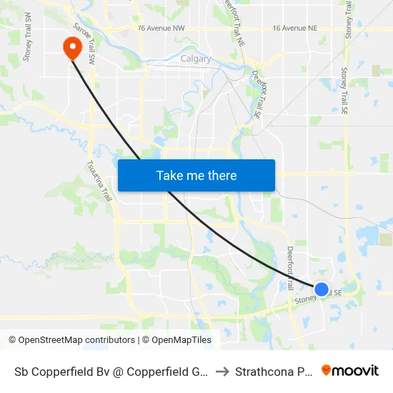 Sb Copperfield Bv @ Copperfield Gd SE to Strathcona Park map