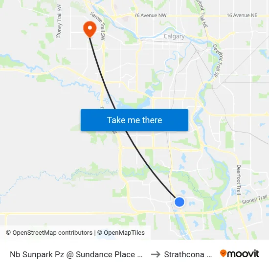 Nb Sunpark  Pz @ Sundance Place Park SE to Strathcona Park map