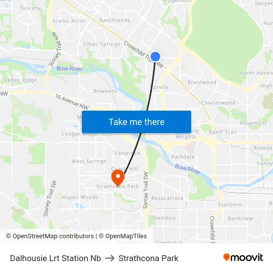 Dalhousie Lrt Station Nb to Strathcona Park map