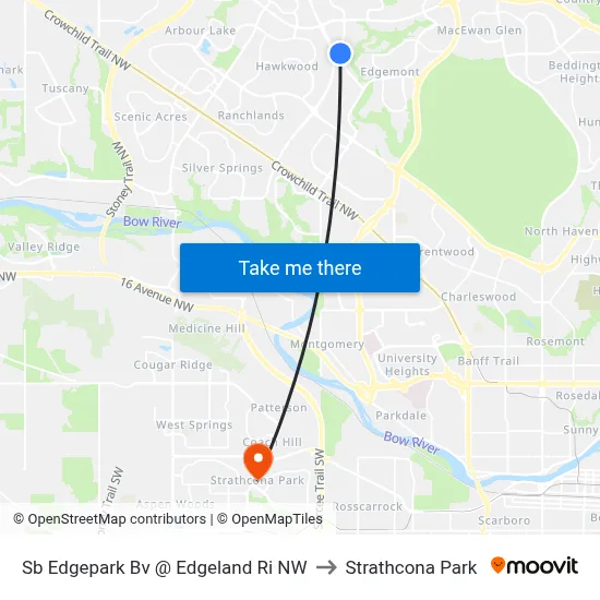 Sb Edgepark Bv @ Edgeland Ri NW to Strathcona Park map