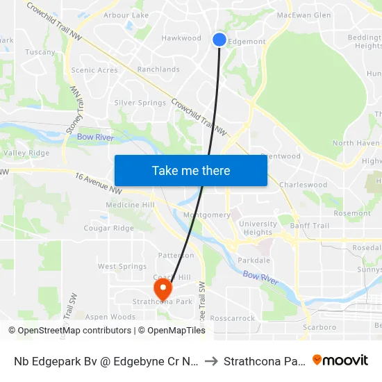 Nb Edgepark Bv @ Edgebyne Cr NW to Strathcona Park map
