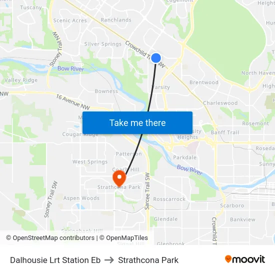 Dalhousie Lrt Station Eb to Strathcona Park map